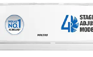 Voltas 1 Ton 3 Star Inverter Split AC | 100% Copper | 4 in 1 Adjustable Cooling | Anti Dust Filter | Super Silent Operation (123V Vectra Elegant, White)