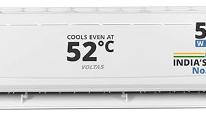 Voltas 245V Vectra Plus 2 ton 5 star inverter Split AC|4-IN-1 Adjustable mode| Energy Efficient|High ambient Cooling-cools even at 52°C|Anti dust filter with Anti-microbial coating| Copper Coil|White